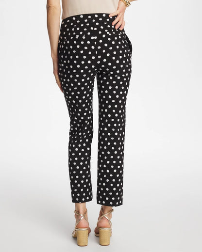 Chico's Sketch Dot Brigitte™ Straight Crop Black