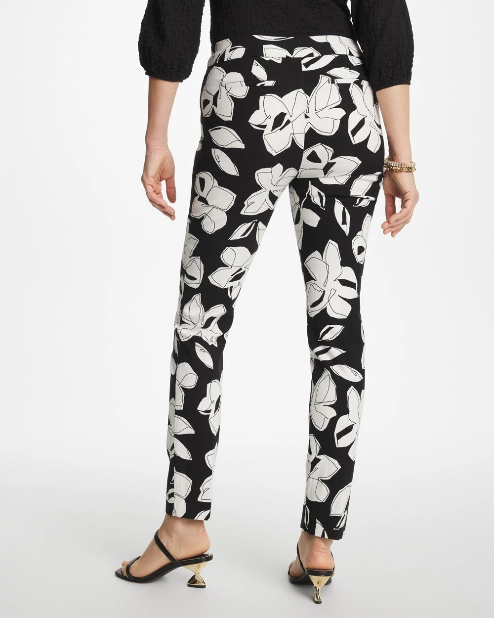 Chico's Blooms Brigitte™ Slim Pull-On Ankle Pants Black