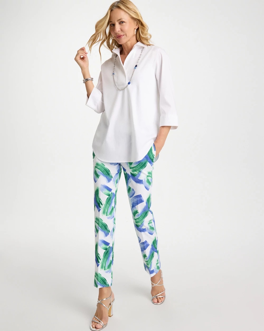 Chico's Brigitte™ Straight Whisp Crop Amparo Blue