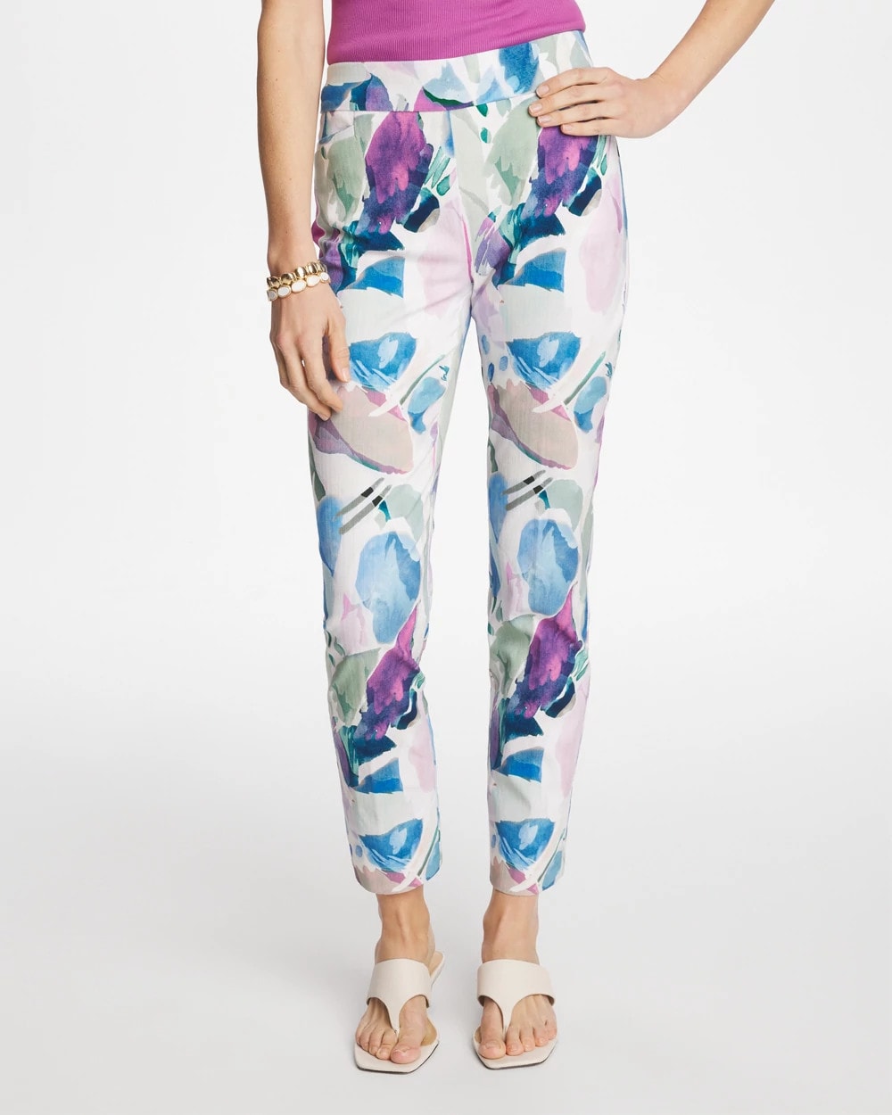 Chico's Blur Geo Brigitte™ Slim Ankle Pants Passport Blue