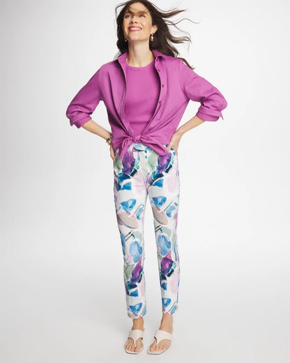 Chico's Blur Geo Brigitte™ Slim Ankle Pants Passport Blue