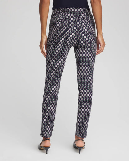 Chico's Brigitte™ Chain Connection Slim Ankle Pants Passport Blue