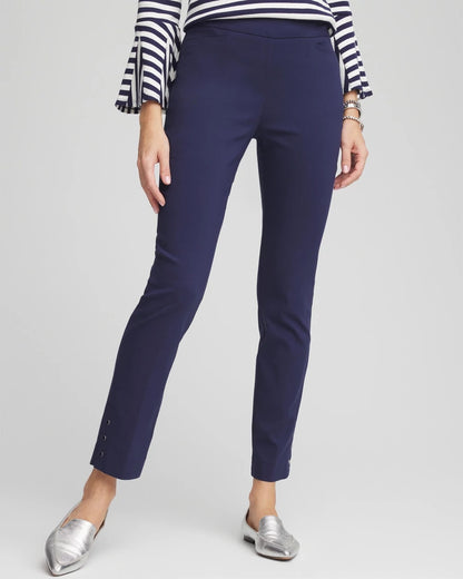 Chico's Brigitte™ Pull-On Slim Rivet Ankle Pants Passport Blue
