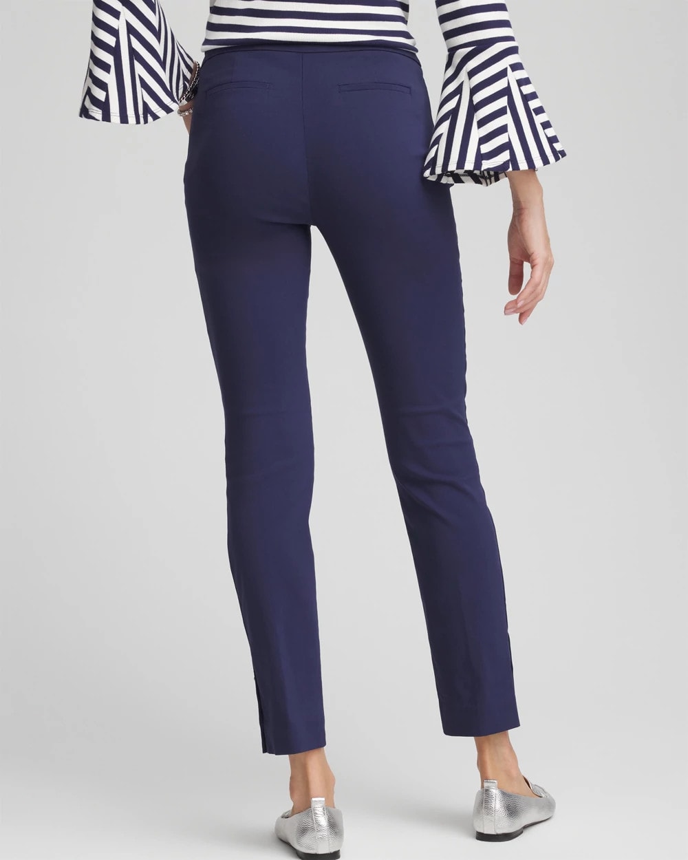 Chico's Brigitte™ Pull-On Slim Rivet Ankle Pants Passport Blue