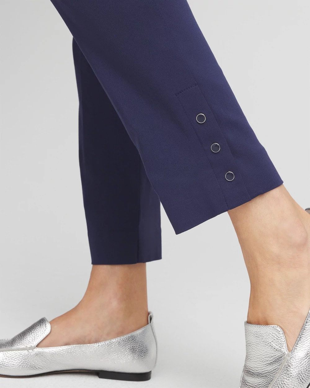 Chico's Brigitte™ Pull-On Slim Rivet Ankle Pants Passport Blue