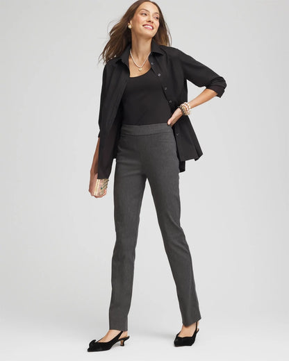 Chico's Brigitte™ Slim Full-Length Pants Graphite Heather Gray