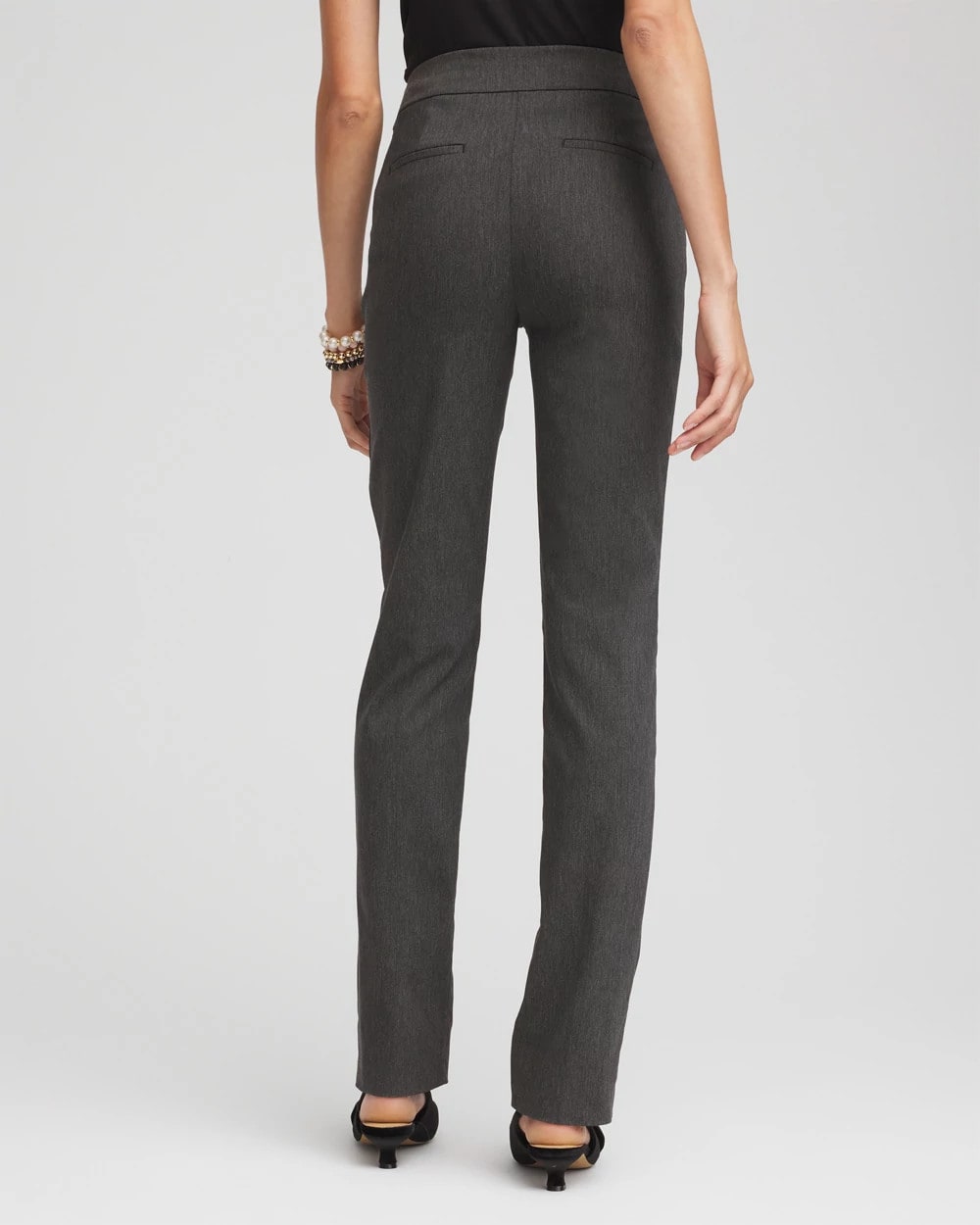 Chico's Brigitte™ Slim Full-Length Pants Graphite Heather Gray