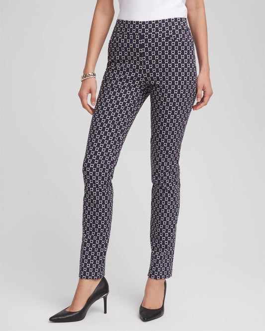 Chico's Brigitte™ Chain Connection Slim Pants Passport Blue