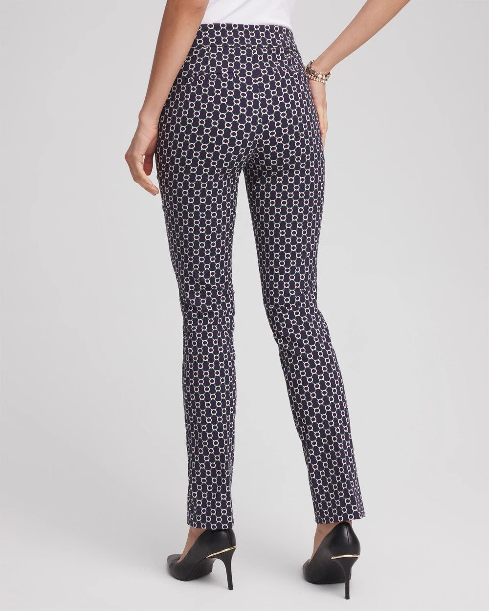 Chico's Brigitte™ Chain Connection Slim Pants Passport Blue