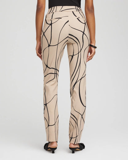 Chico's Brigitte™ Golden Leaf Slim Full-Length Pants Champagne Fizz