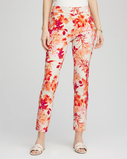 Chico's Brigitte™ Slub Ankle Pants Sunset Peach