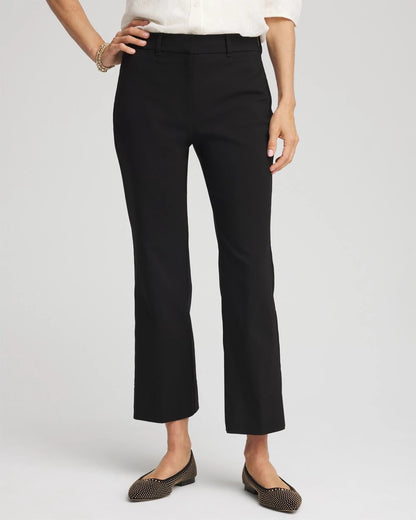 Chico's Emme Cropped Flared Pants Black