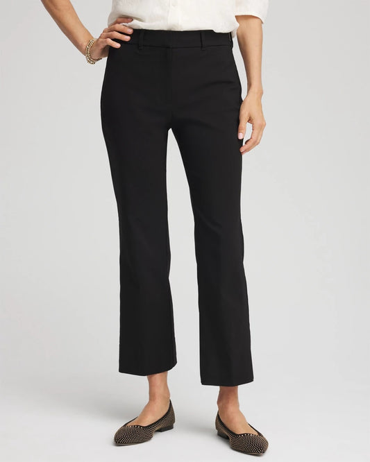 Chico's Emme Cropped Flared Pants Black
