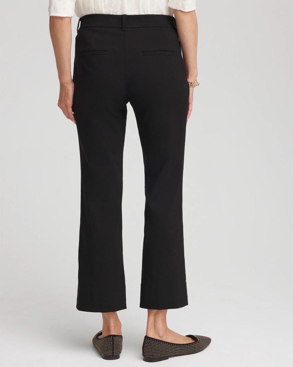 Chico's Emme Cropped Flared Pants Black