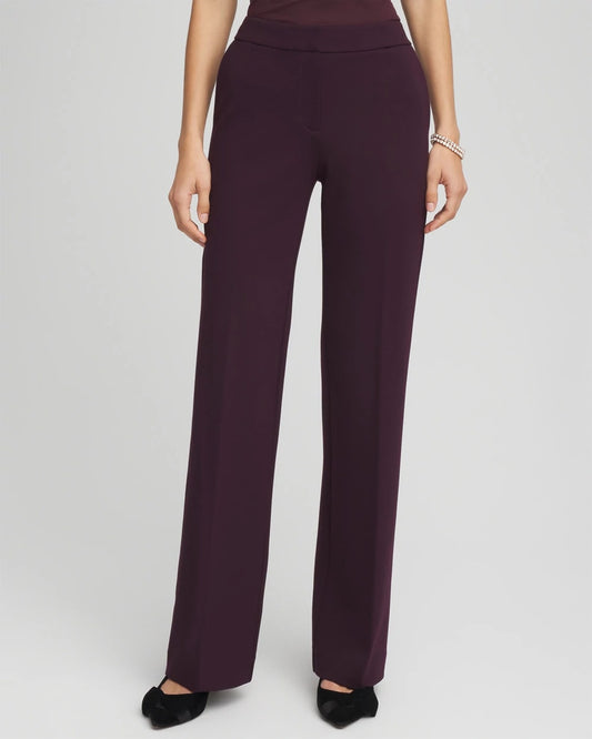 Chico's Emme Wide-Leg Trouser Ponte Pants Night Bloom