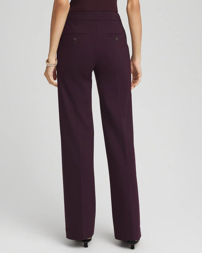 Chico's Emme Wide-Leg Trouser Ponte Pants Night Bloom