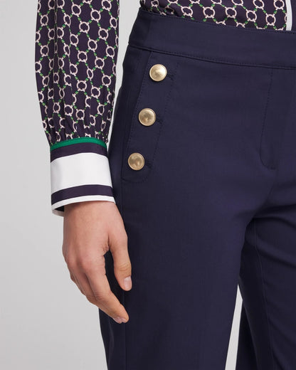 Chico's Emme Sailor Straight Crops Passport Blue