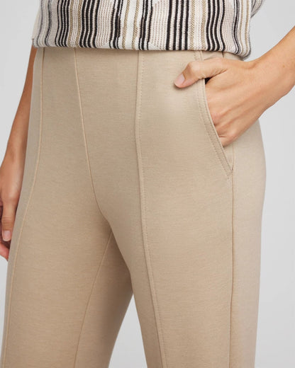 Chico's Juliet Straight Ankle Pants Taupe Heather