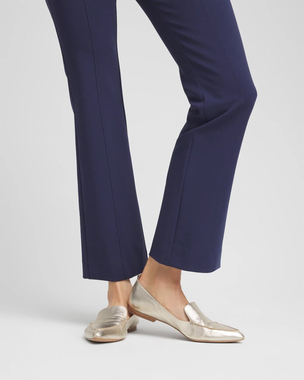Chico's Lightweight Juliet Kick Flare Pants Passport Blue