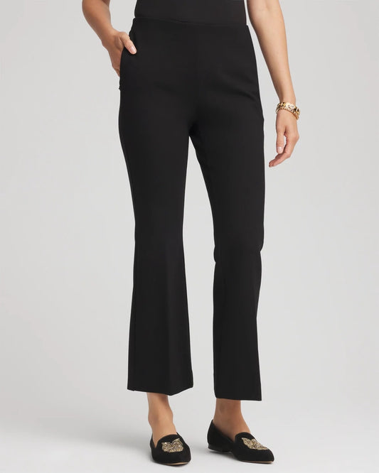 Chico's Juliet Slim Cropped Flared Pants Black