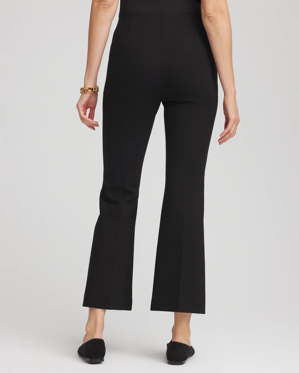 Chico's Juliet Slim Cropped Flared Pants Black