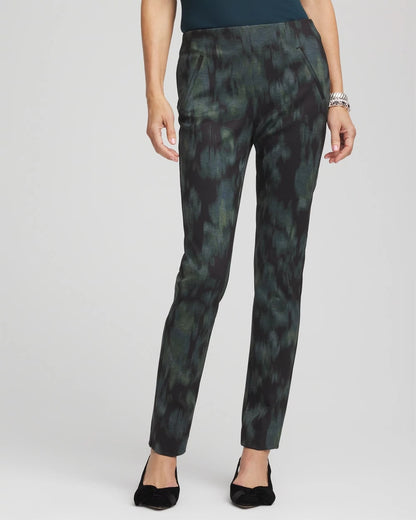 Chico's Brinkly Blur Juliet Slim Ankle Pants Black