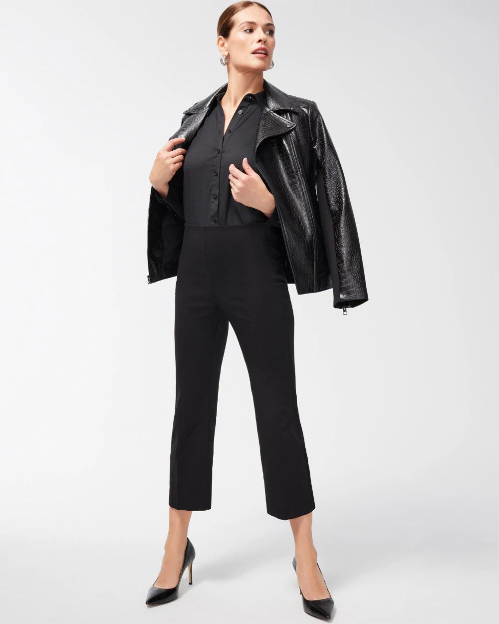Chico's Juliet Kick Flare Pants Black