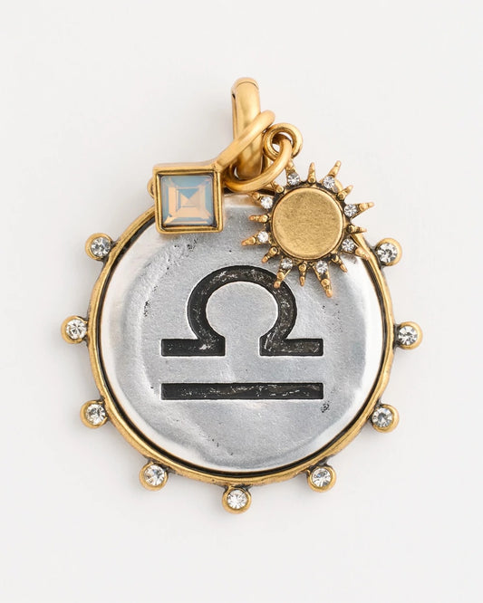Chico's Libra Zodiac Charm Pendant Mixed Metals