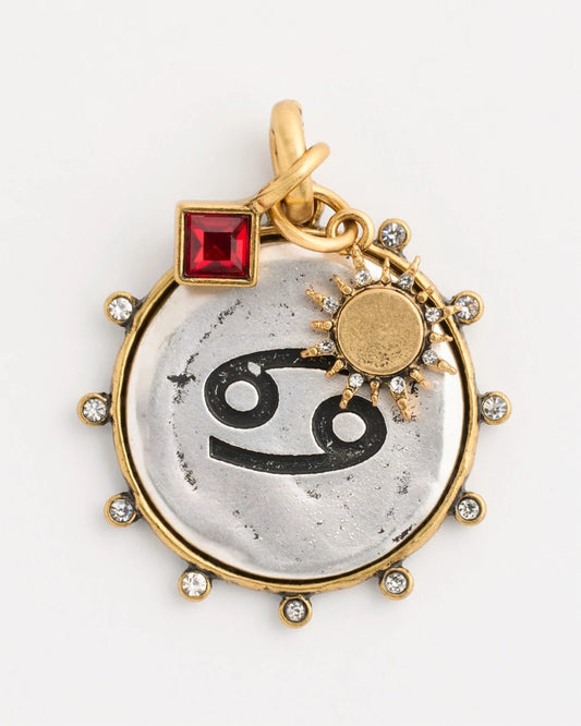 Chico's Cancer Zodiac Charm Pendant Mixed Metals