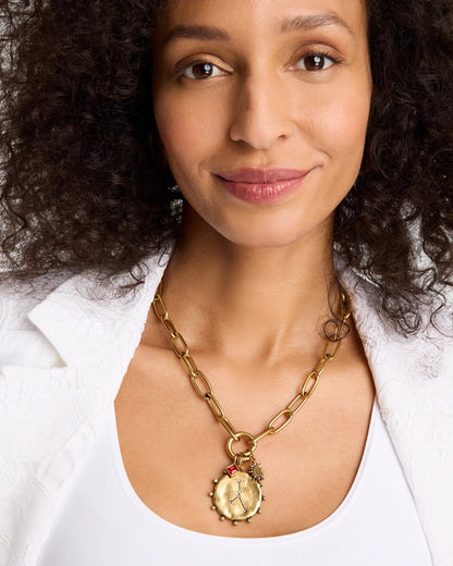 Chico's Cancer Zodiac Charm Pendant Mixed Metals