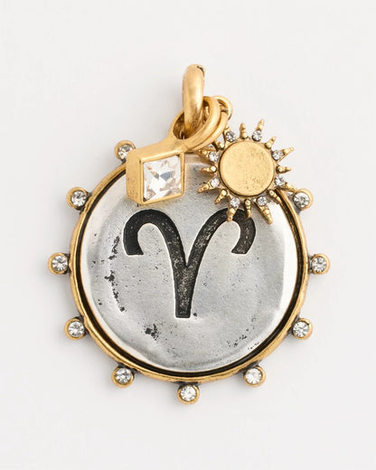 Chico's Aries Zodiac Charm Pendant Mixed Metals