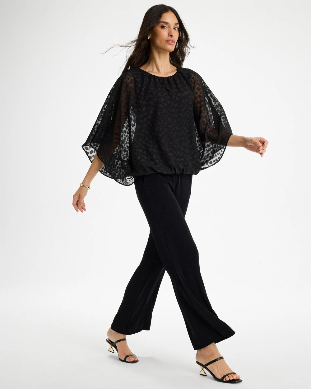 Chico's Travelers™ Bubble Hem Top Travelers Black