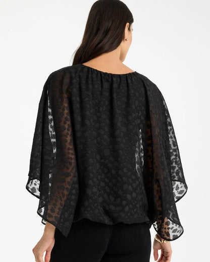 Chico's Travelers™ Bubble Hem Top Travelers Black