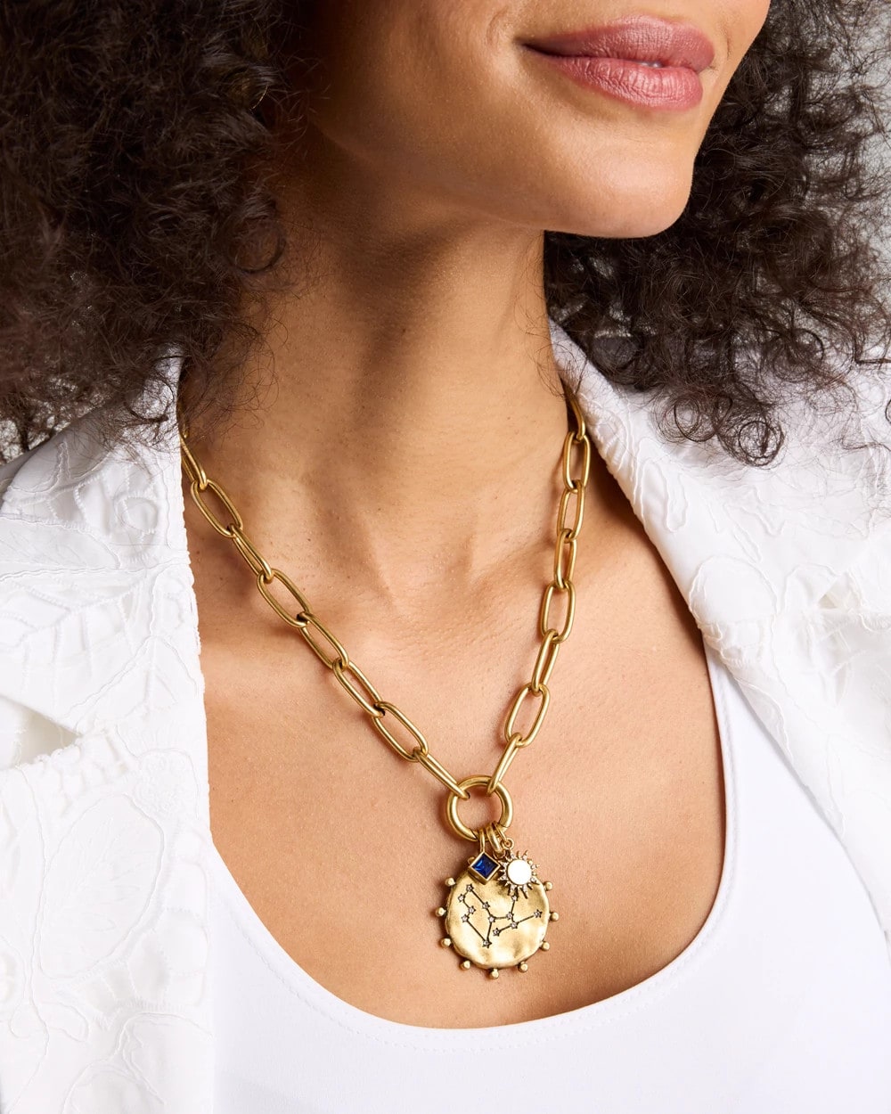 Chico's Virgo Zodiac Charm Pendant Mixed Metals