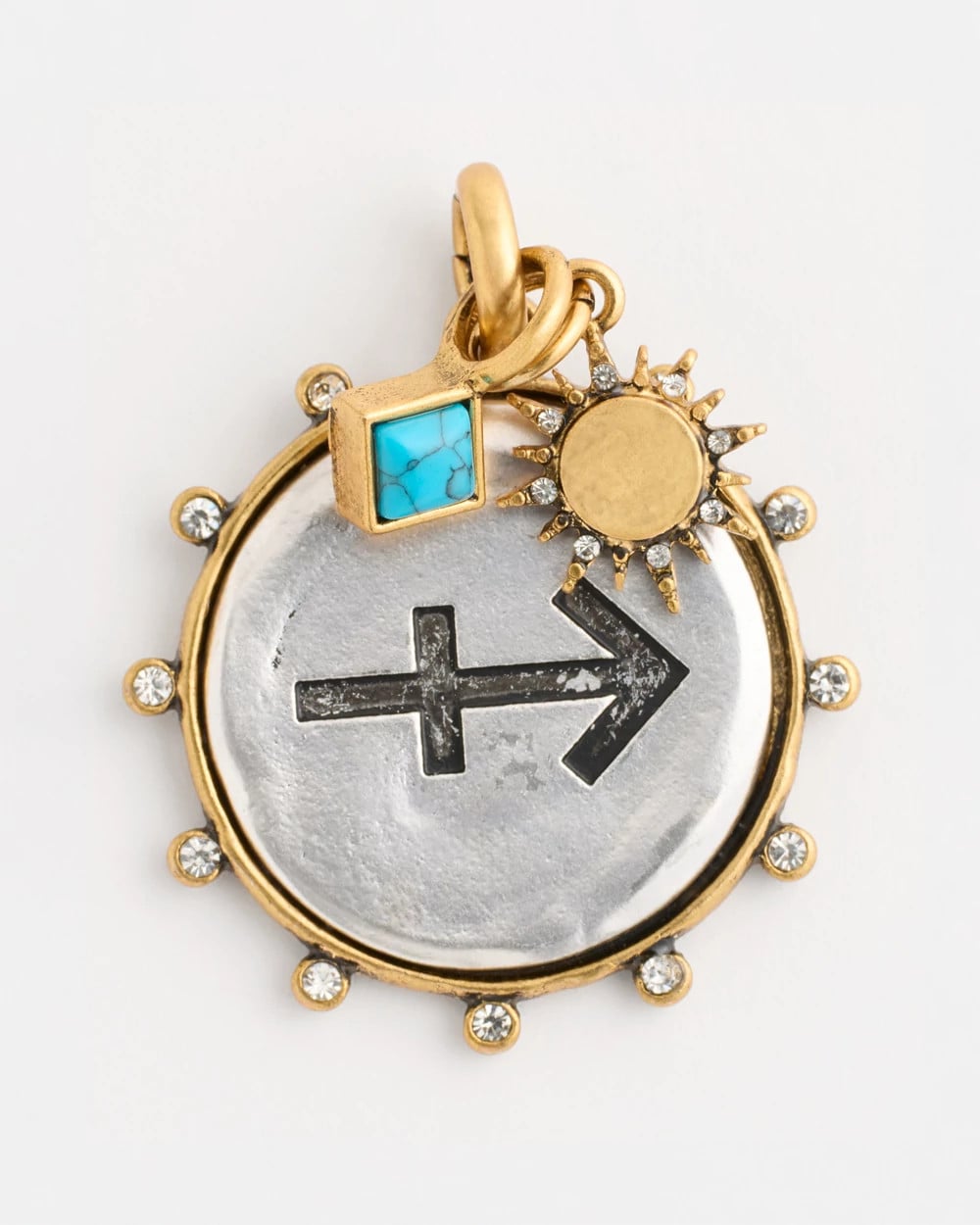 Chico's Sagittarius Zodiac Charm Pendant Mixed Metals