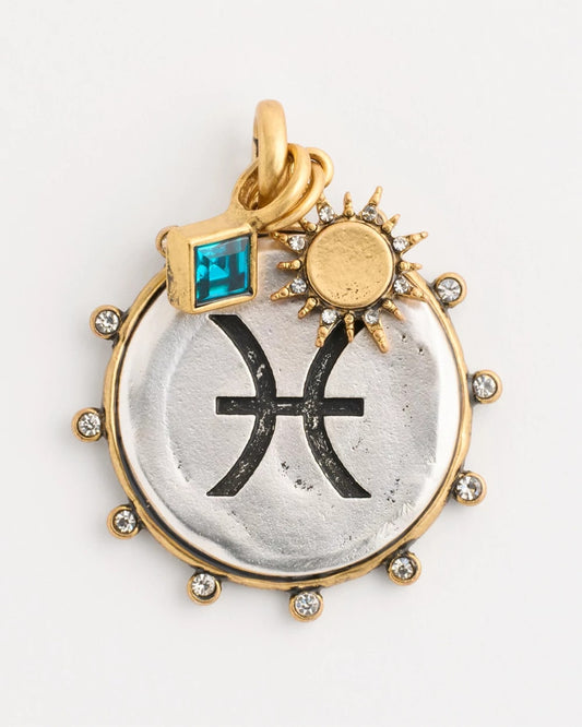 Chico's Pisces Zodiac Charm Pendant Mixed Metals
