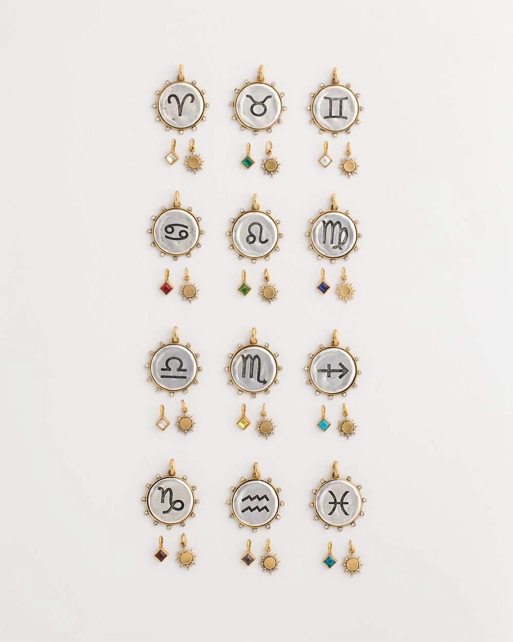 Chico's Aquarius Zodiac Charm Pendant Mixed Metals