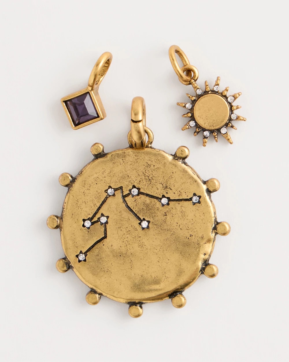 Chico's Aquarius Zodiac Charm Pendant Mixed Metals