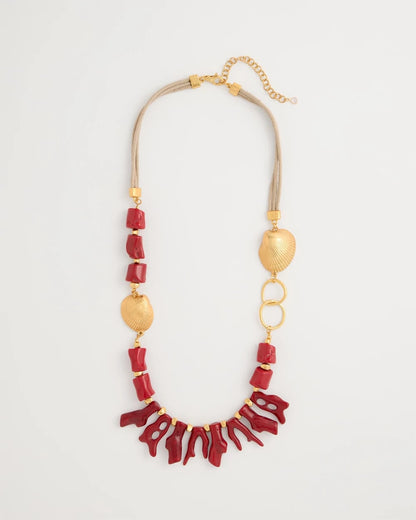 Chico's Chico's Originals Red Resin Necklace Red