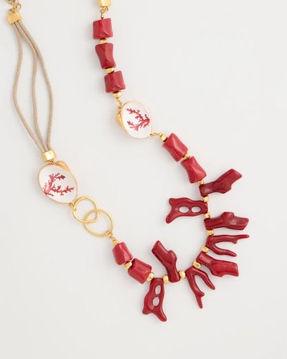 Chico's Chico's Originals Red Resin Necklace Red