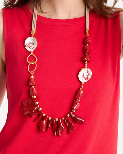 Chico's Chico's Originals Red Resin Necklace Red