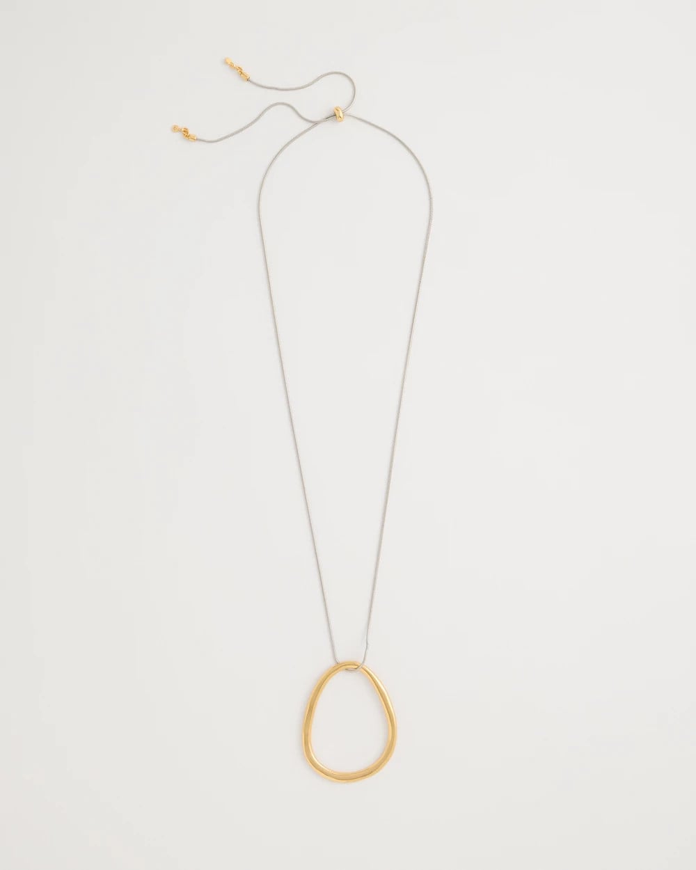 Chico's Mixed Metal Circle Pendant Necklace Mixed Metals