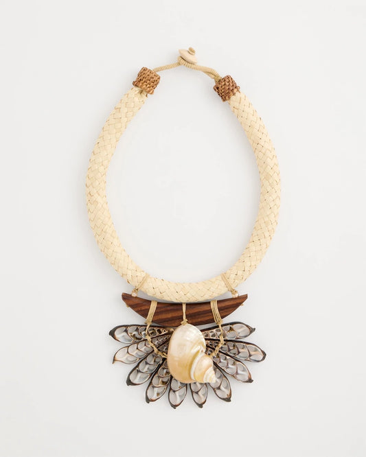 Chico's Chico's x Romi Marina Pendant Bib Necklace Neutral