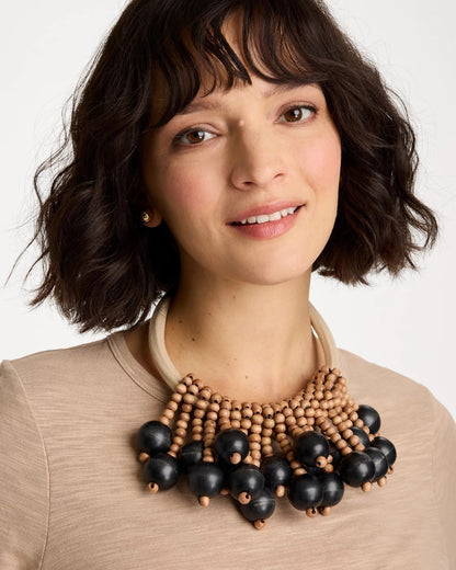 Chico's Chico's x Romi Cameo Necklace Black