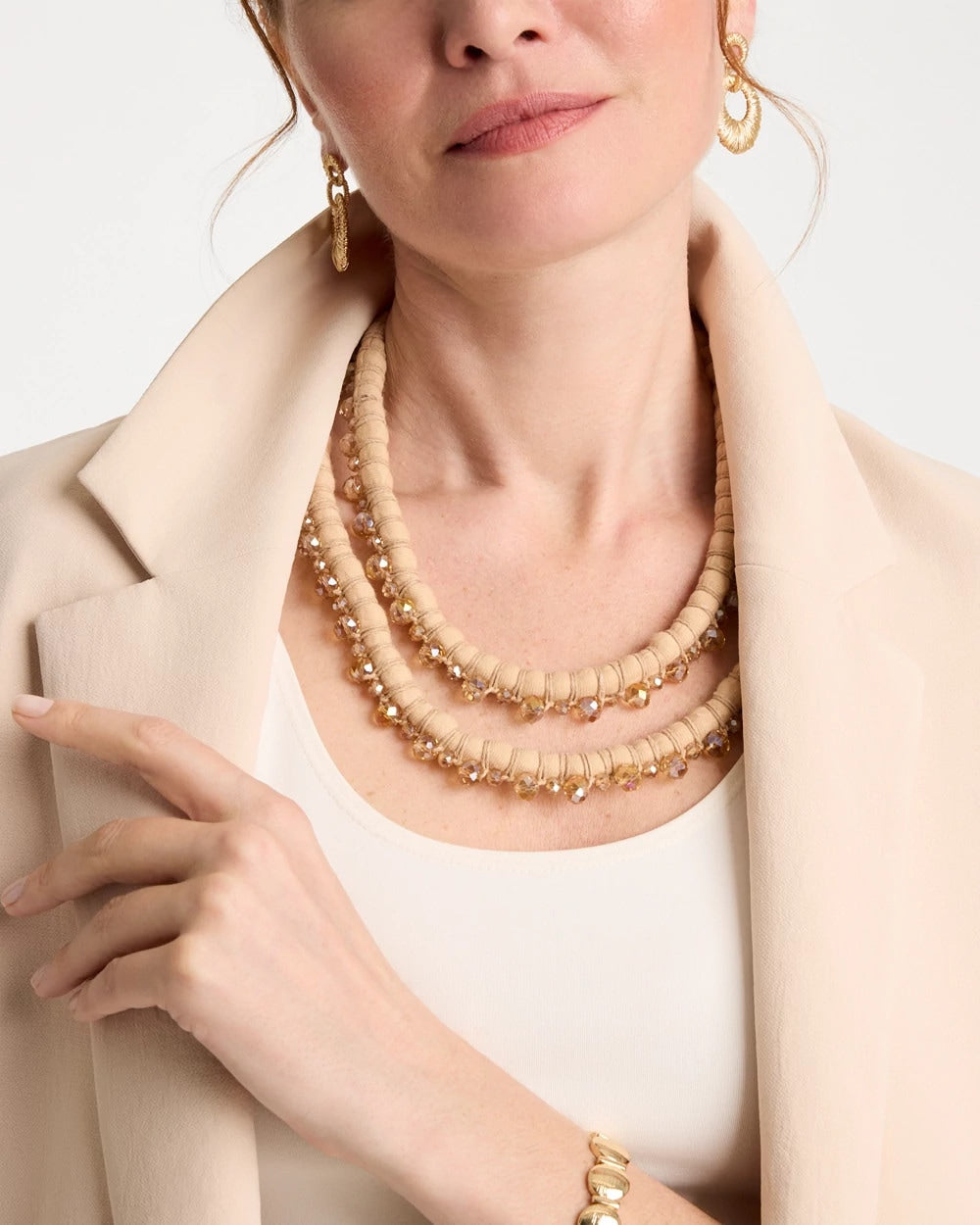 Chico's Chico's x Romi Casper Necklace Beige