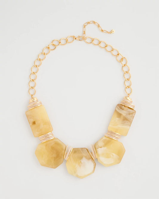Chico's Chico's Originals Neutral Stone Bib Necklace Neutral