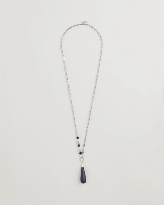 Chico's Siren Teardrop Pendant Necklace Blue