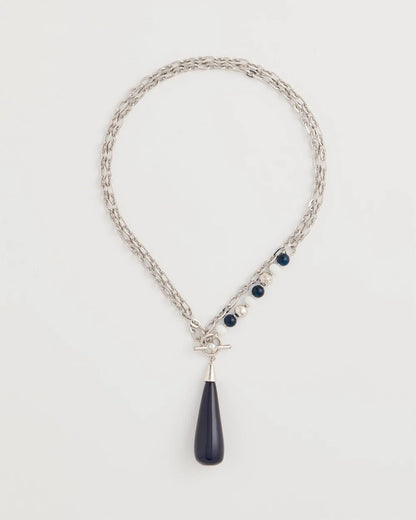 Chico's Siren Teardrop Pendant Necklace Blue