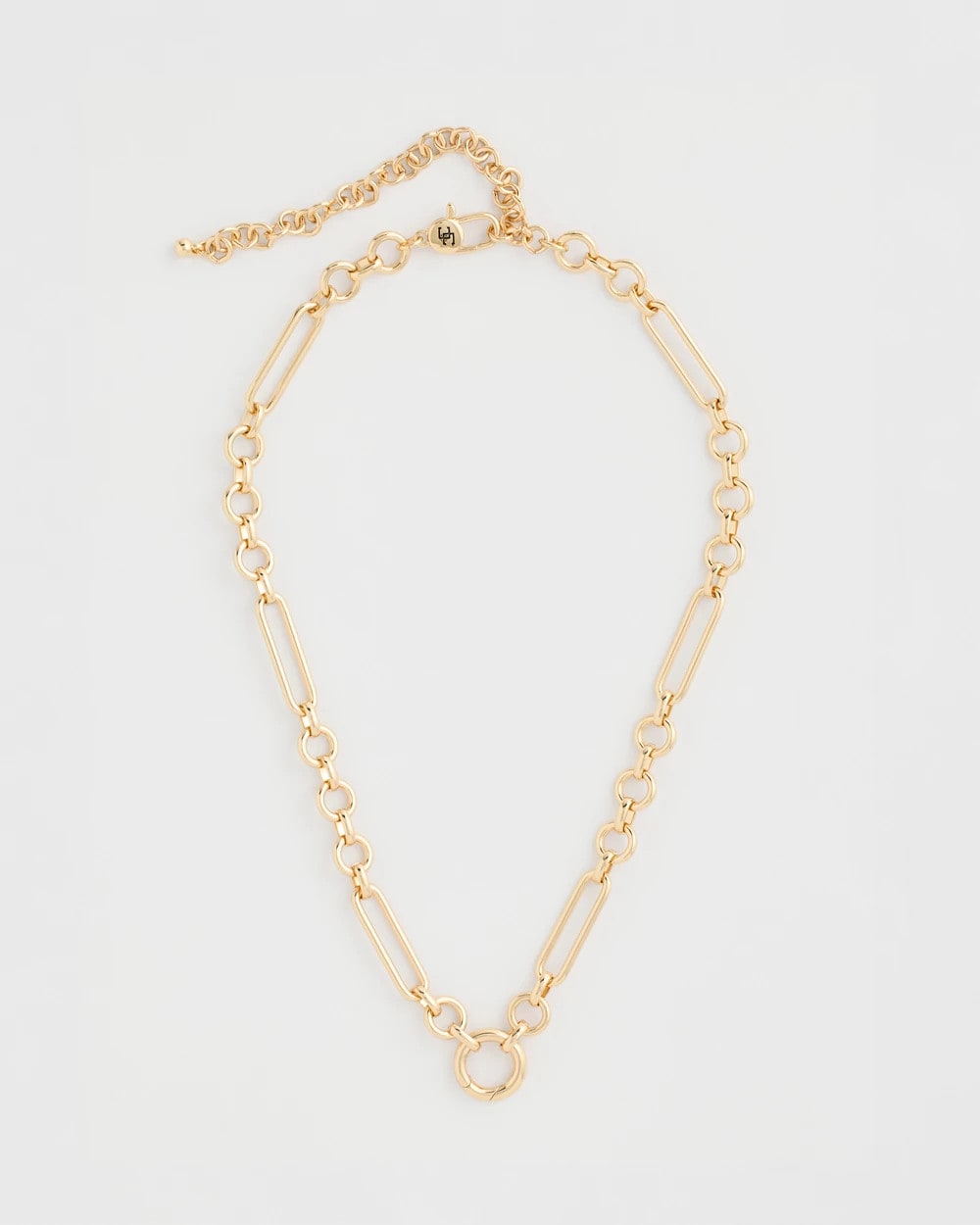 Chico's Shiny Goldtone Novelty Charm Necklace Gold