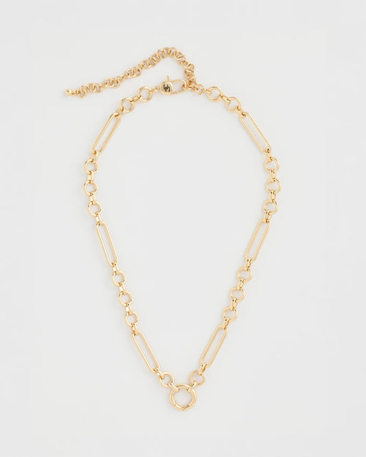 Chico's Shiny Goldtone Novelty Charm Necklace Gold